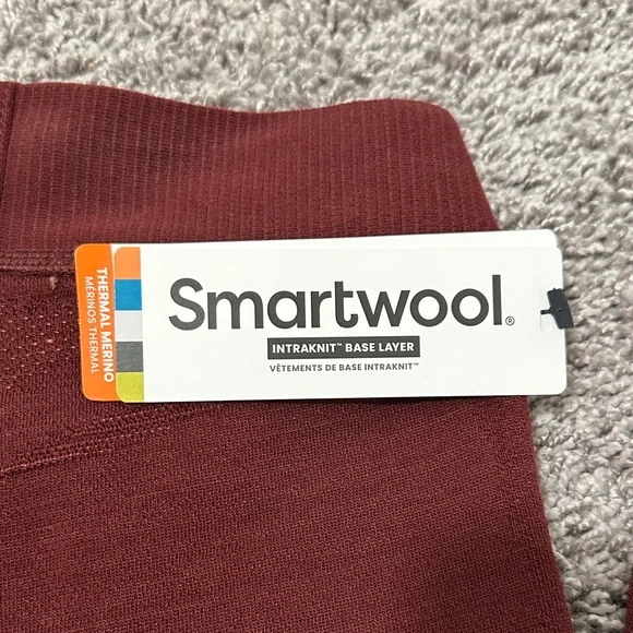 Smartwool Intraknit Women's Base Layer Leggings - Burgundy - Picture 2 of 5